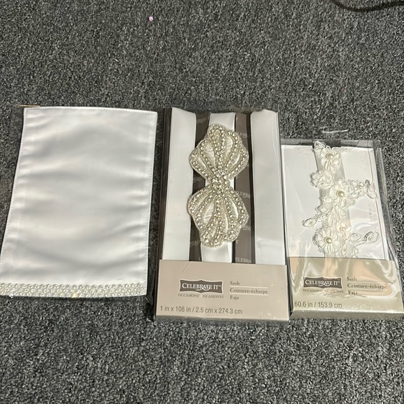 Celebrate It Other - Wedding items, 2 sashes and 1 wrap for bouquet